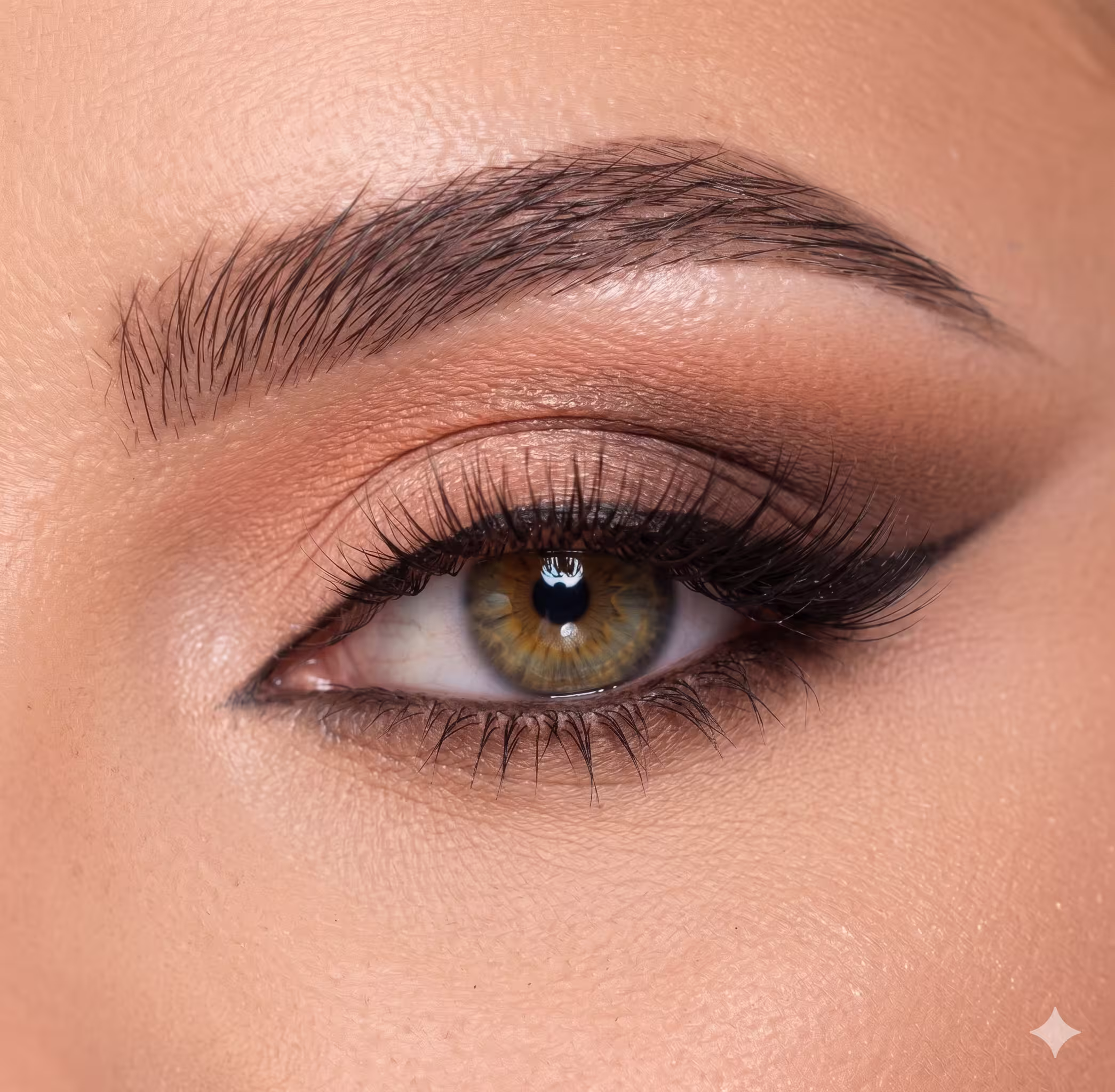 Detalj oka sa profesionalnom glam šminkom